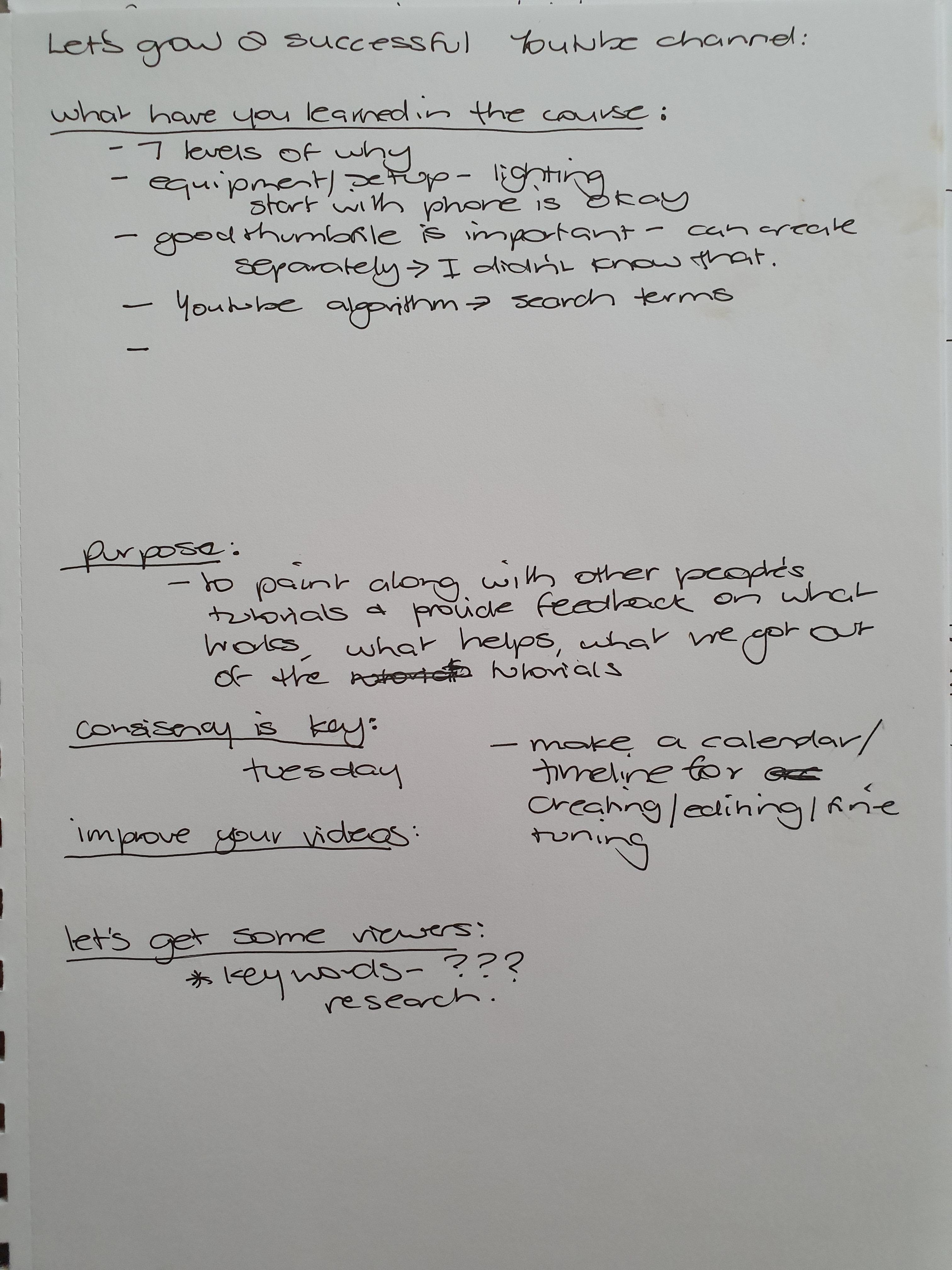 First thoughts - student project
