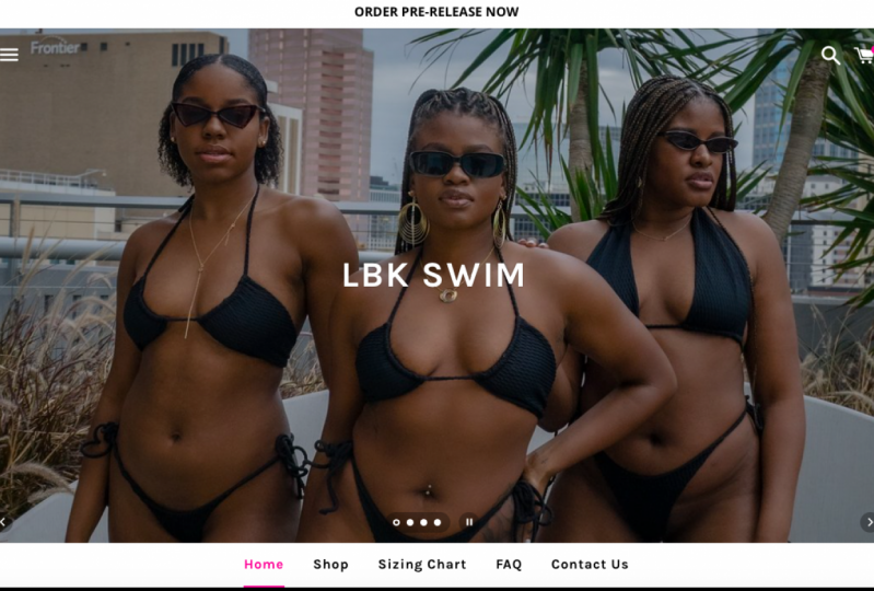Home Page- LBK Swim Shopify store