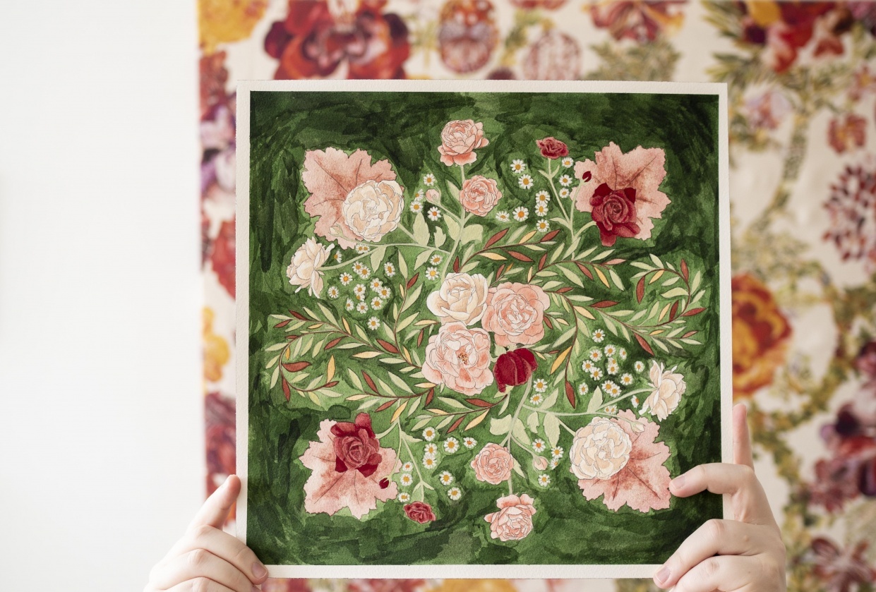 Designing a Scarf of my Travels - student project