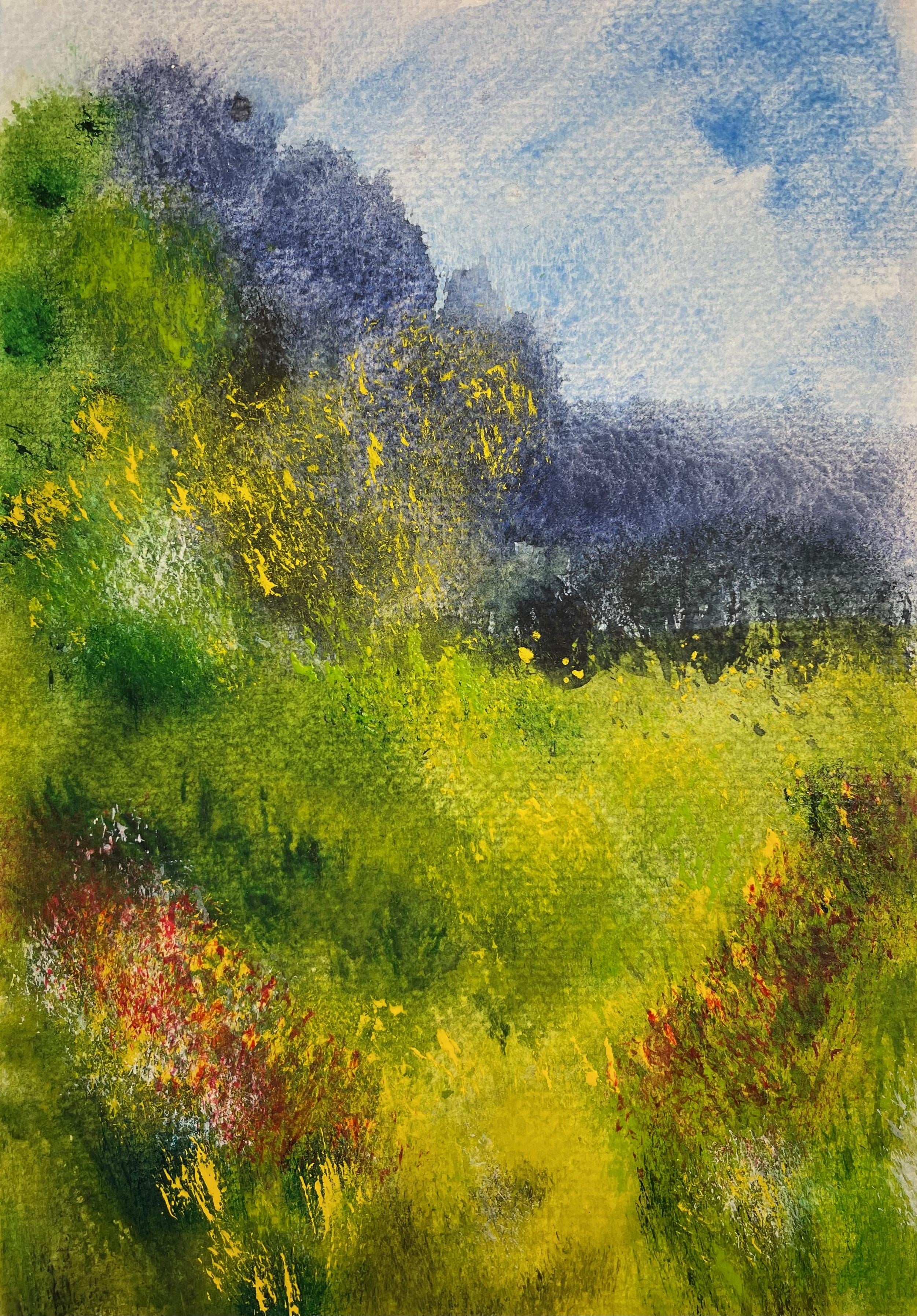Class Impressionistic Landscape Study - student project