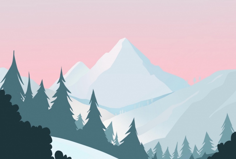 Simple mountain illustration