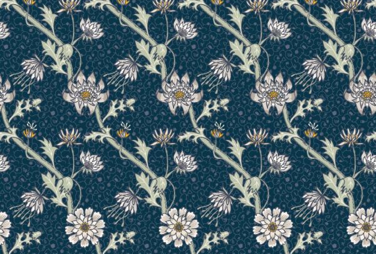 Serpentine Midnight Flowers - student project