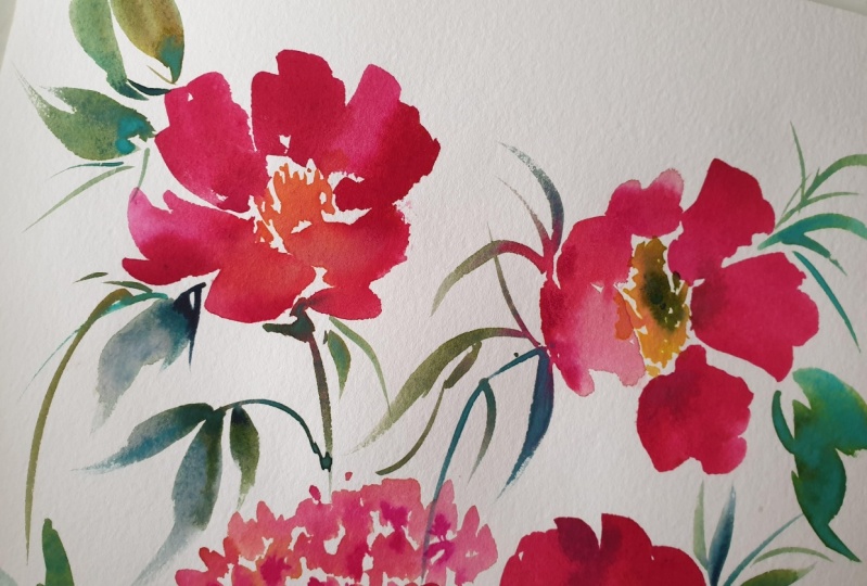 Loose Watercolor Florals Practice