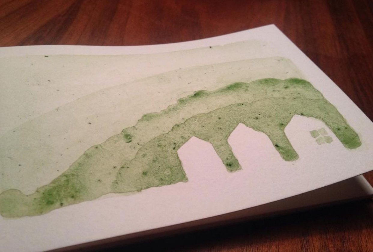 Experiments with food waste inks - student project