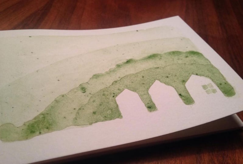 Experiments with food waste inks