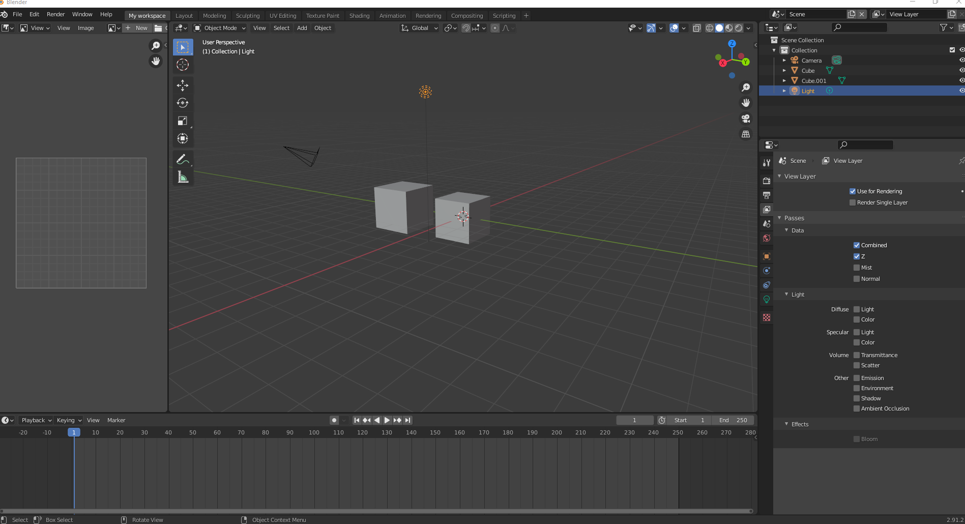 First Blender Workspace - student project