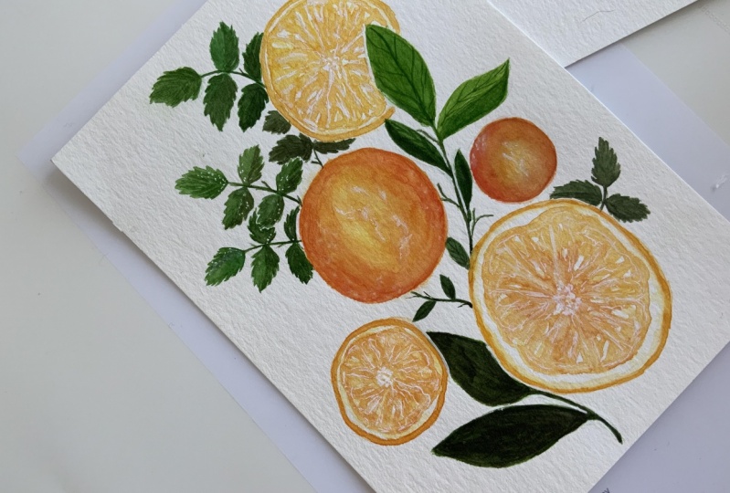 Orange Flatlay