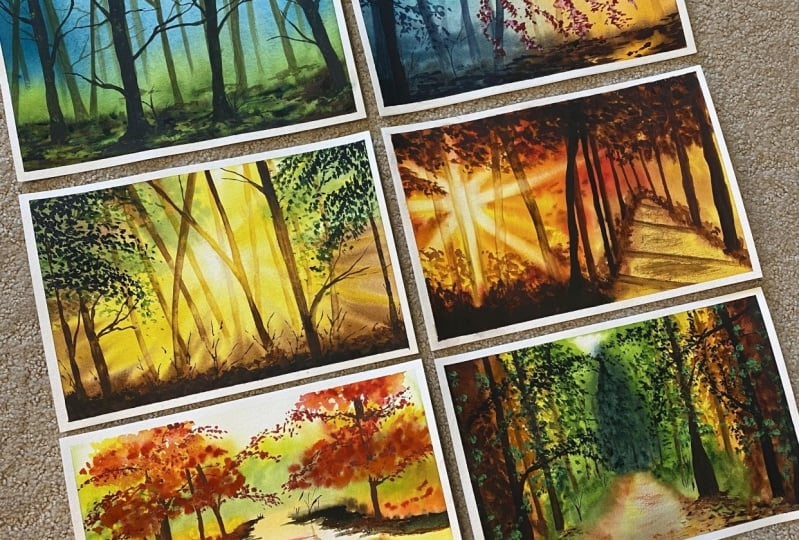 My 100 day watercolor challenge with Geethu :-)