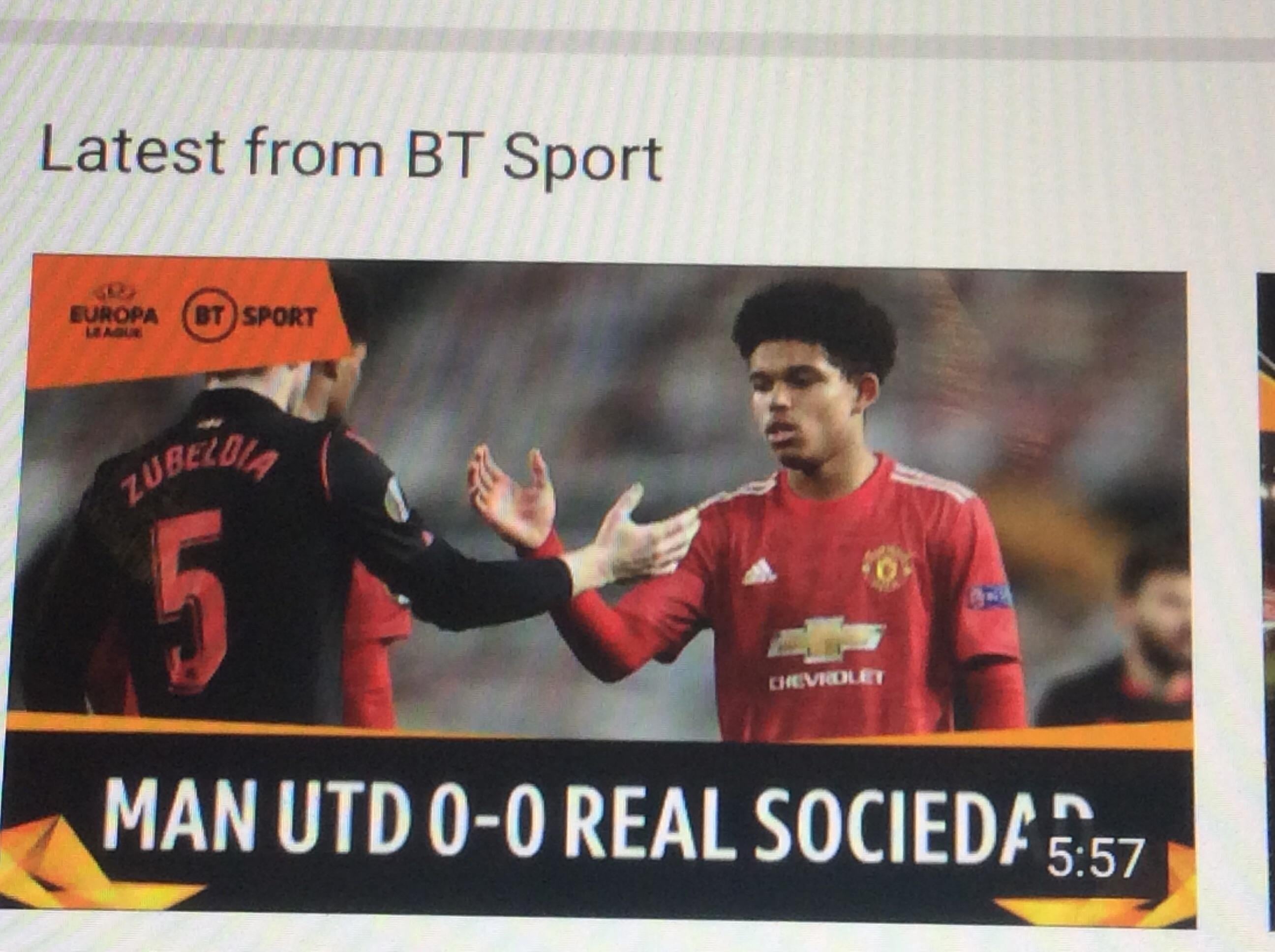 Match report on Manchester United vs Real Sociedad 2nd leg - student project