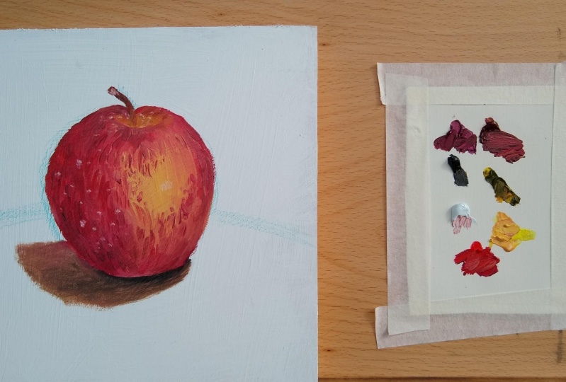 Oil Painting an Apple