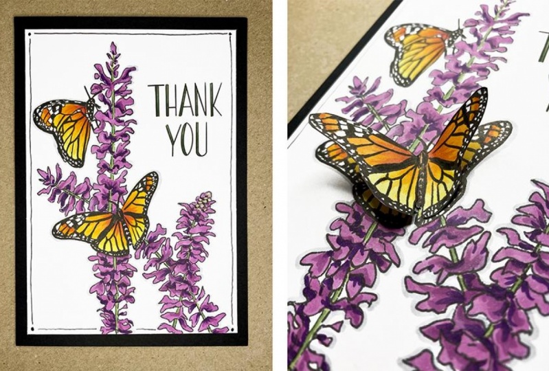 Butterfly Thank You Card