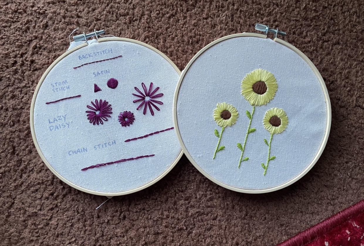 First Time Embroidery - student project