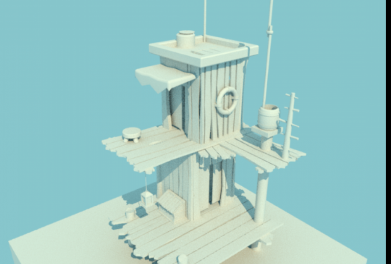 Low Poly Fishing House