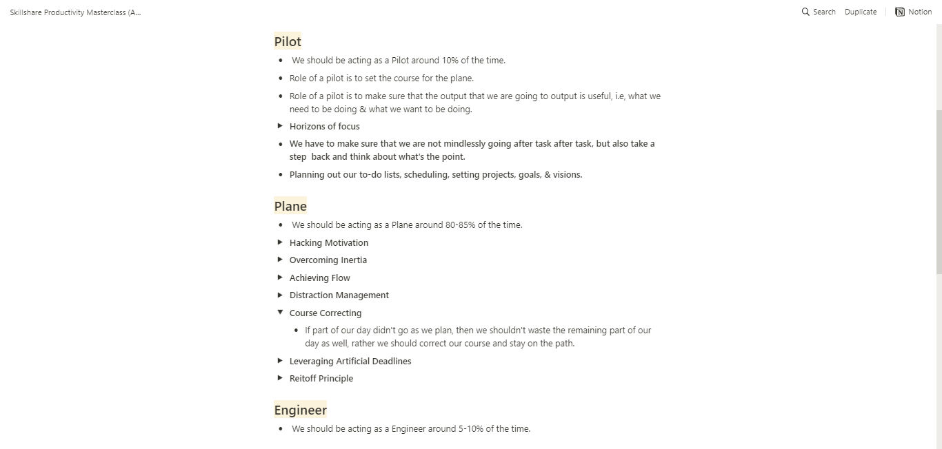 Class Notes - student project