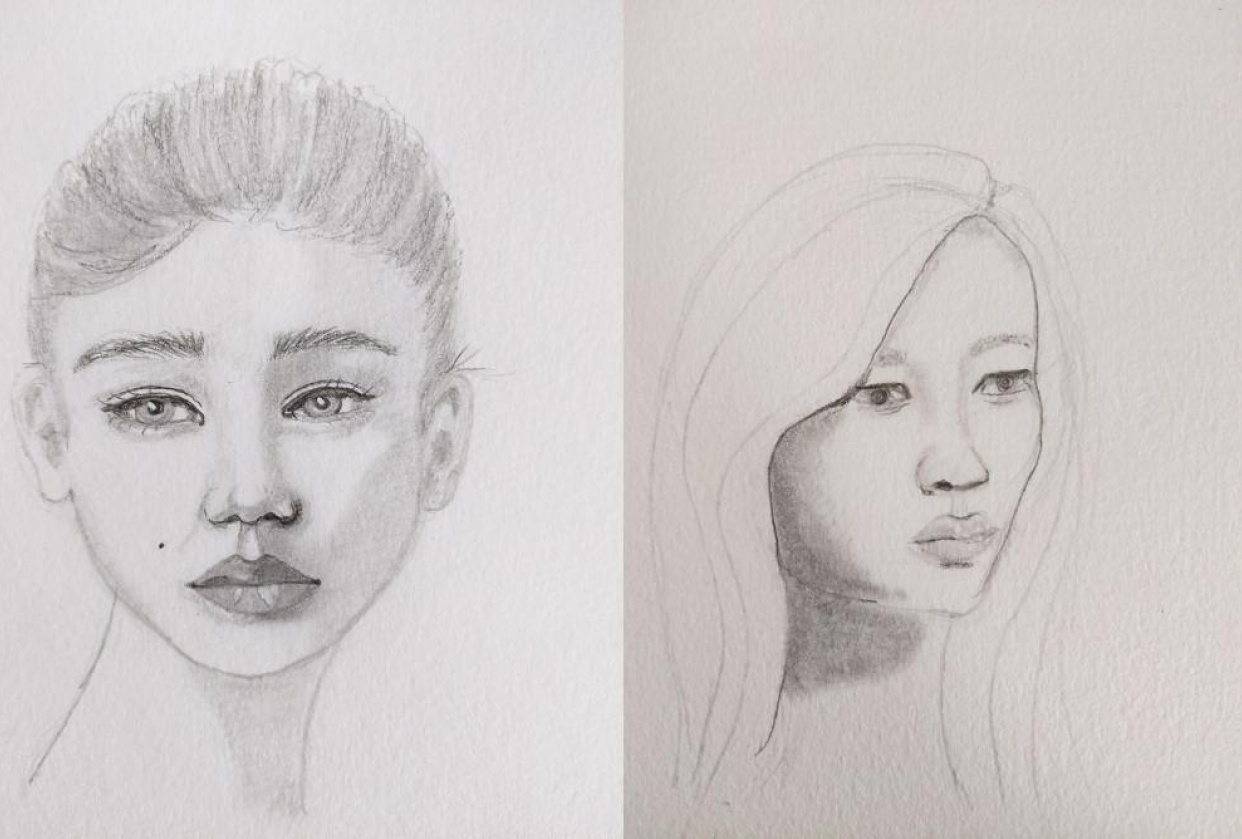 Pencil portraits 2nd attempt - student project