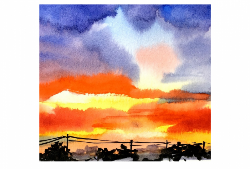 A Five-Minute Watercolor Sky