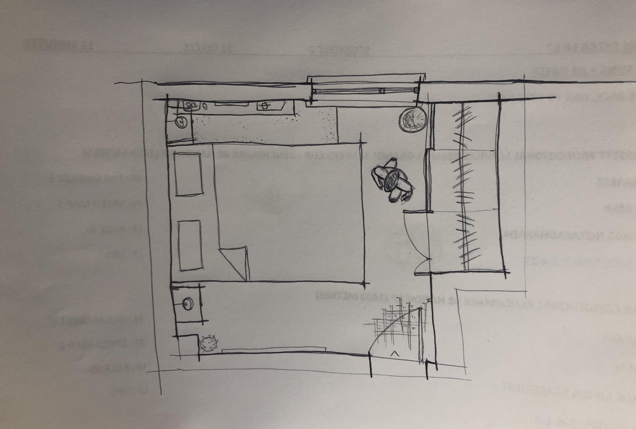 First time drawing a floor plan - student project