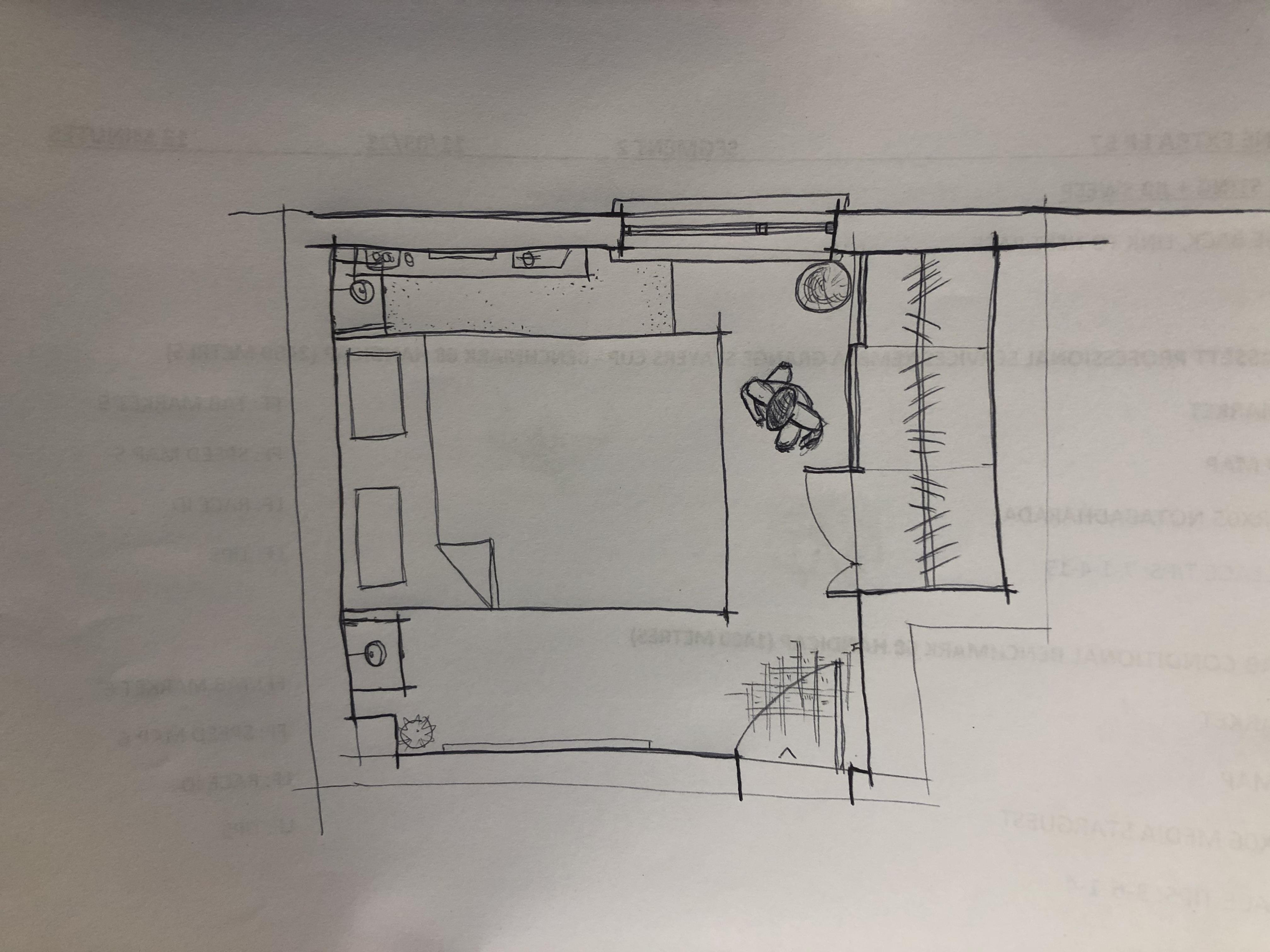 First time drawing a floor plan - student project