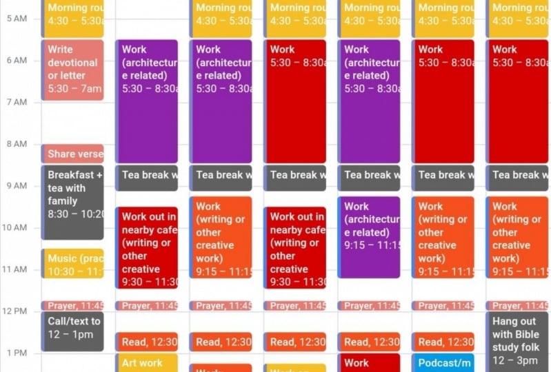 my 'ideal' week (march 2026)