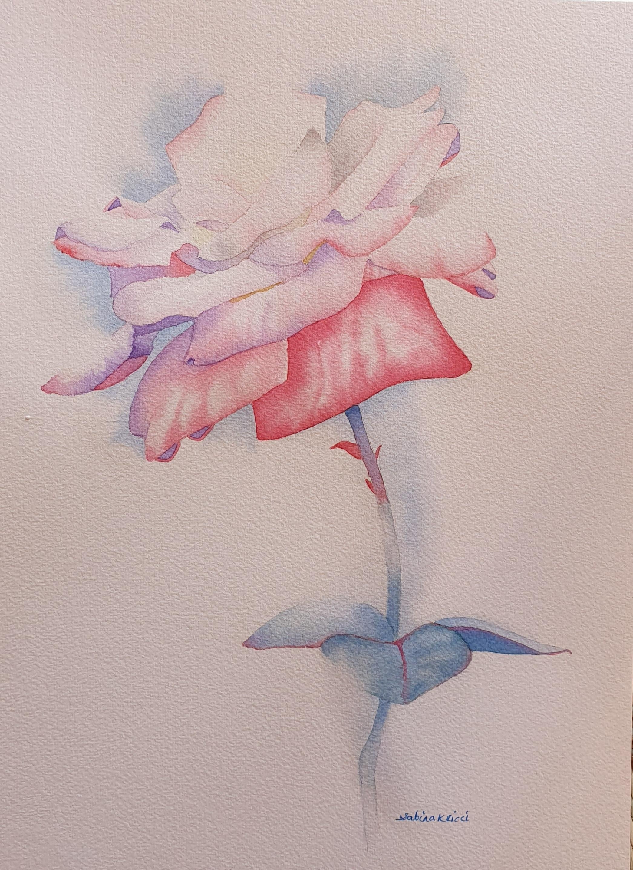 A Rose in Watercolour - student project