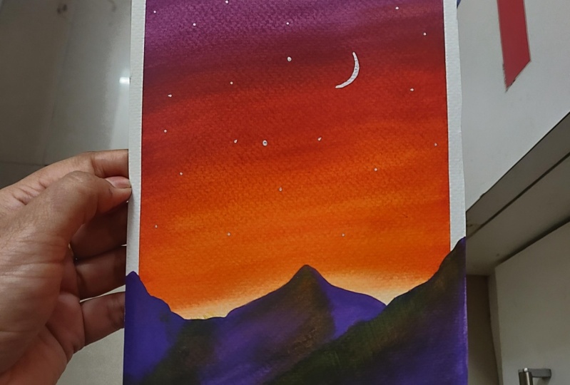 Aesthetic mountain scape