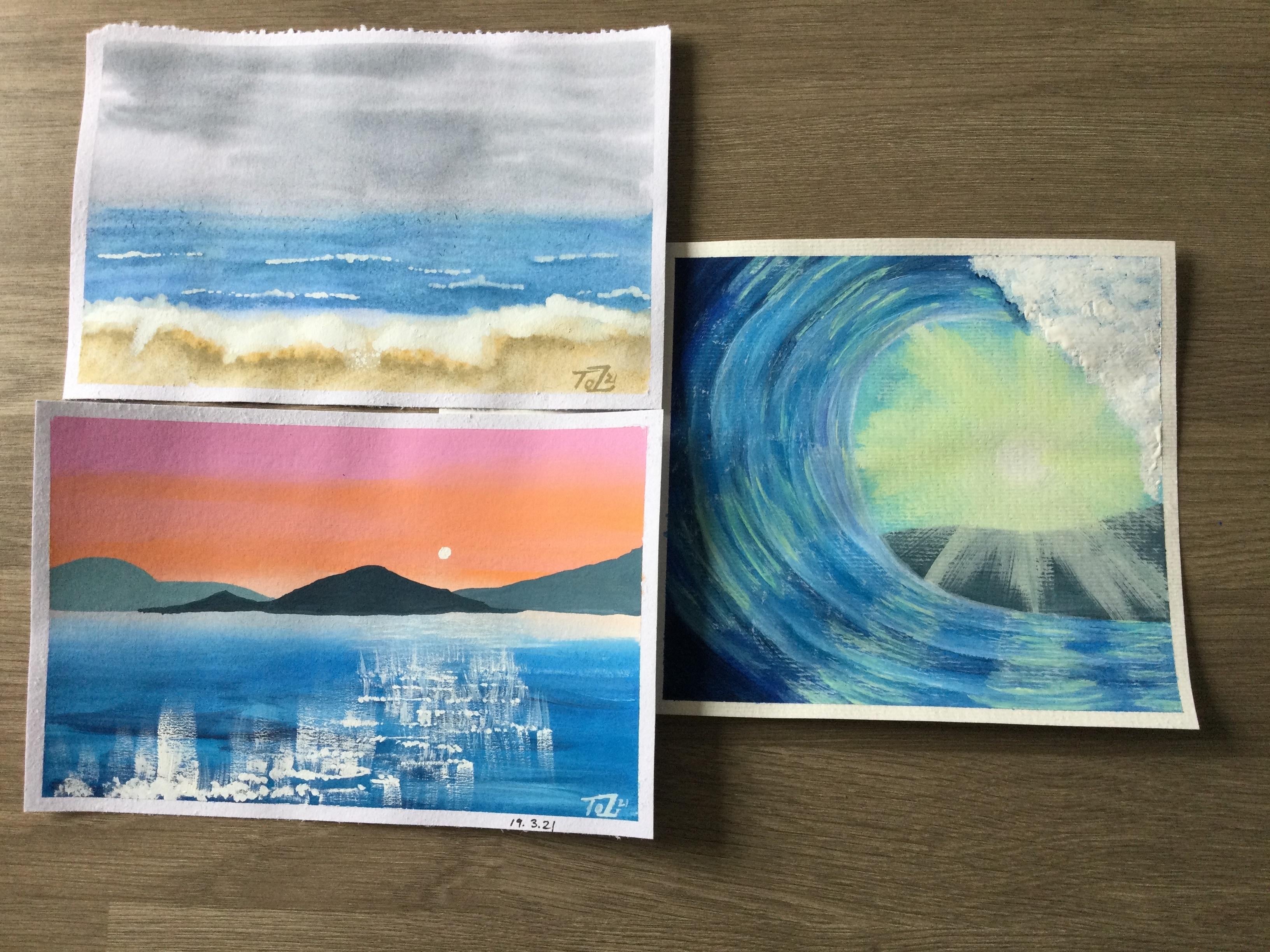 Gouache 3 ways - student project