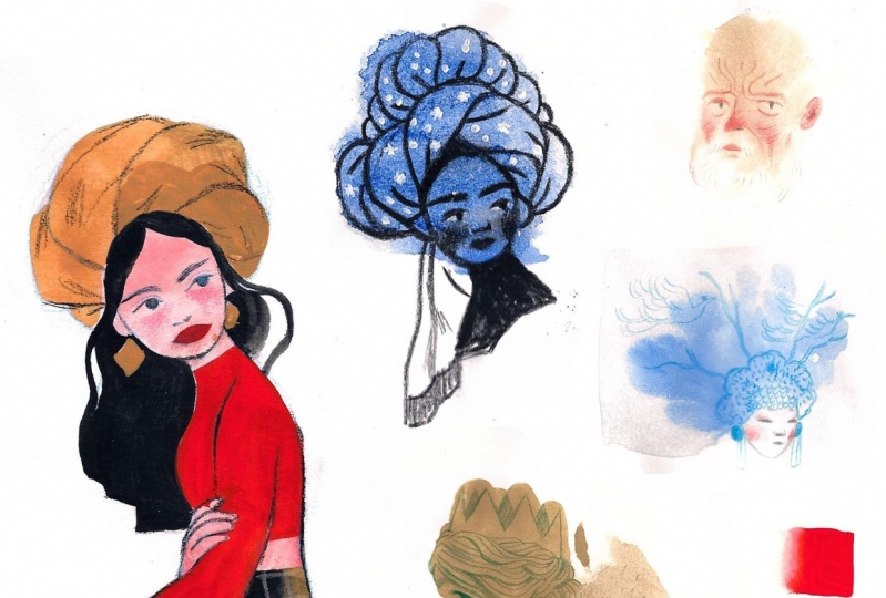 Turban girl & Mountain guy