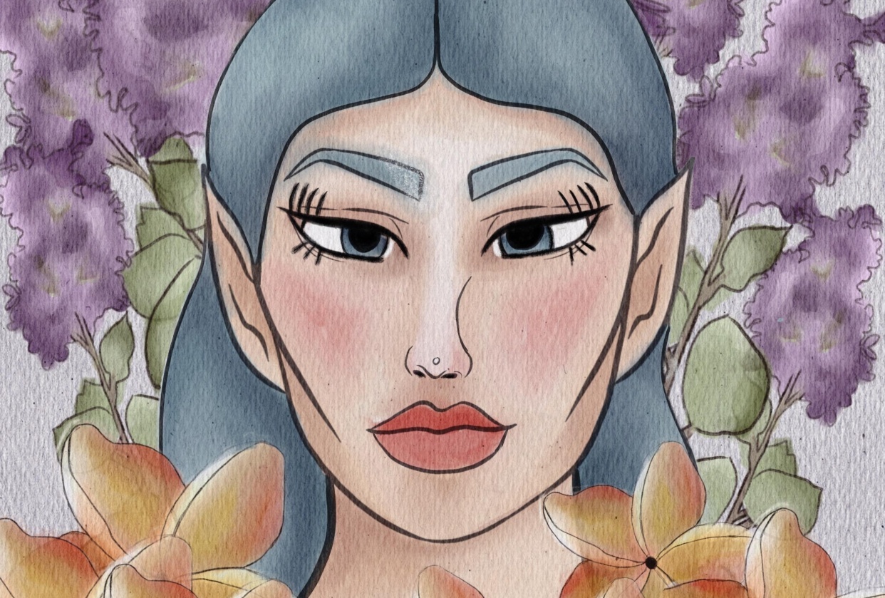 Digital watercolour - student project