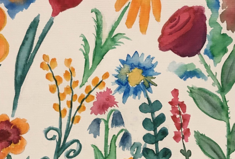 brush pen floral