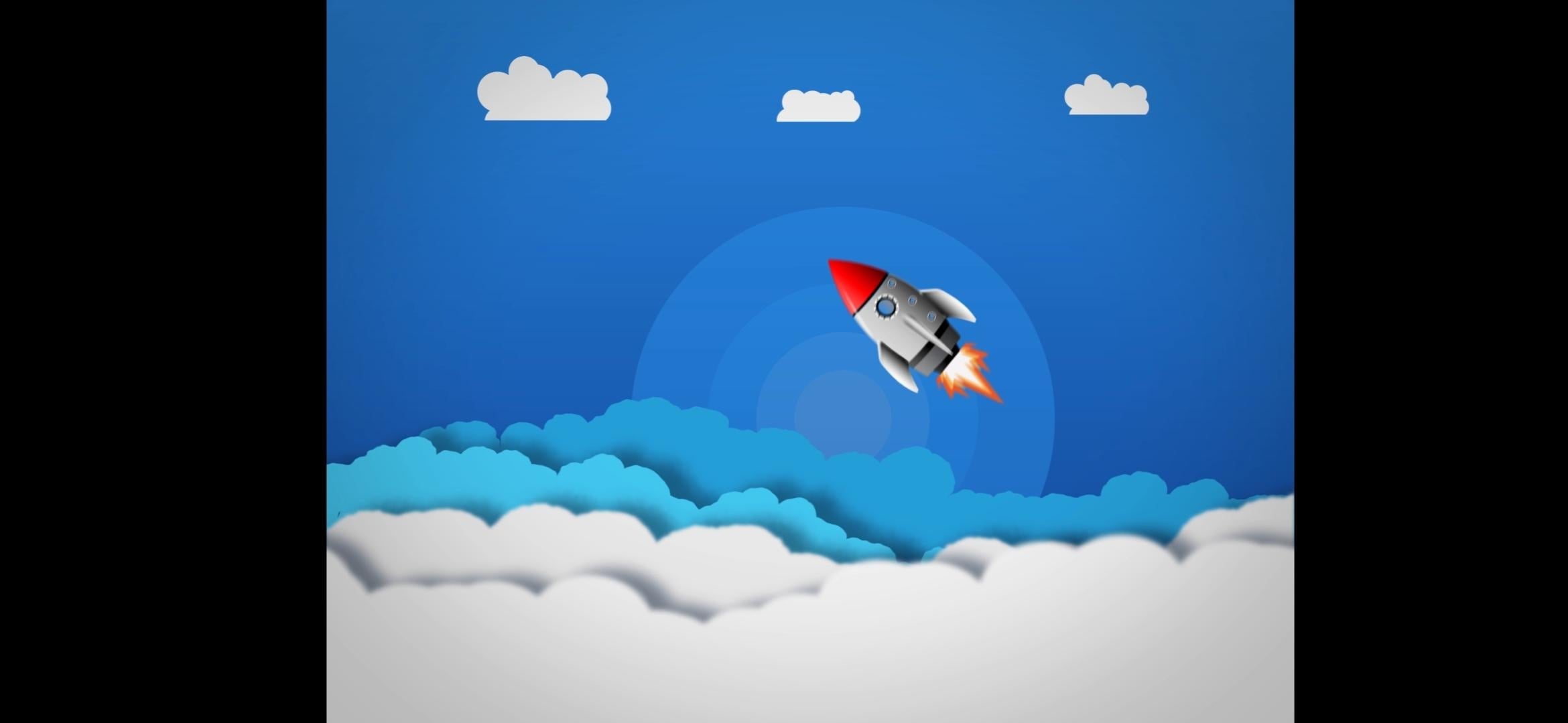 Rocket animation - student project