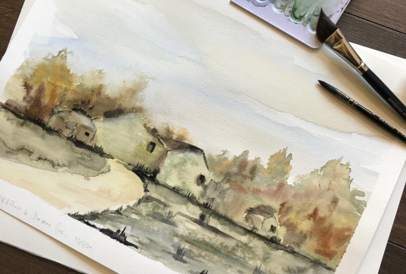 Misty village