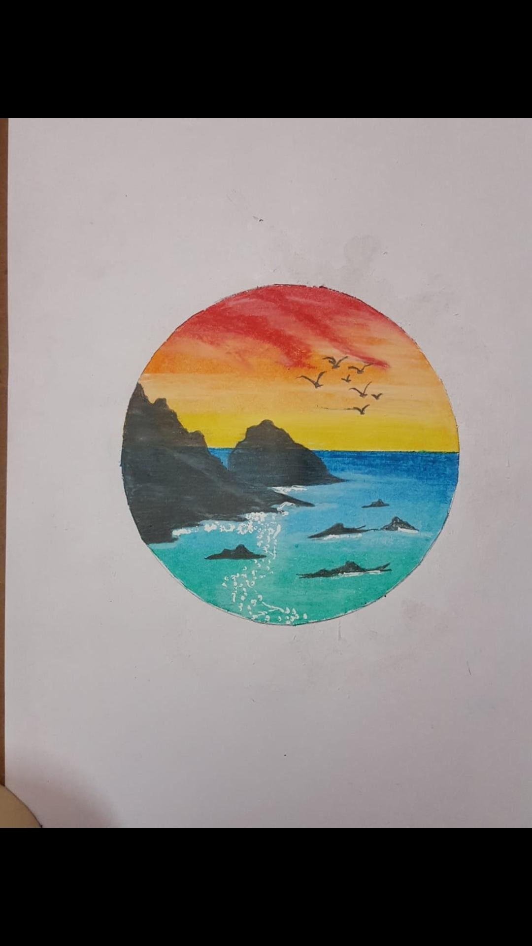 Oil pastels - student project