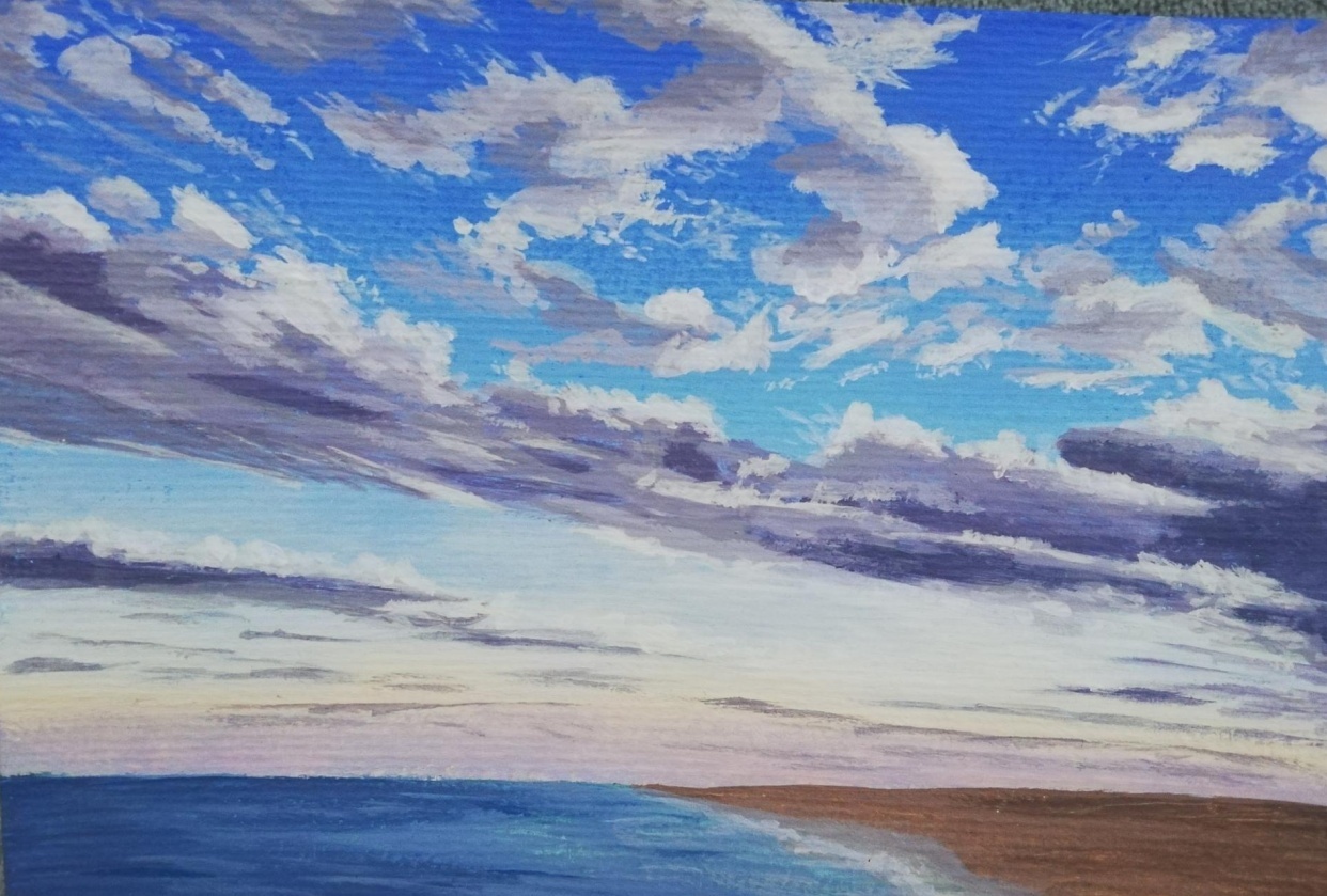 Sunset clouds - student project