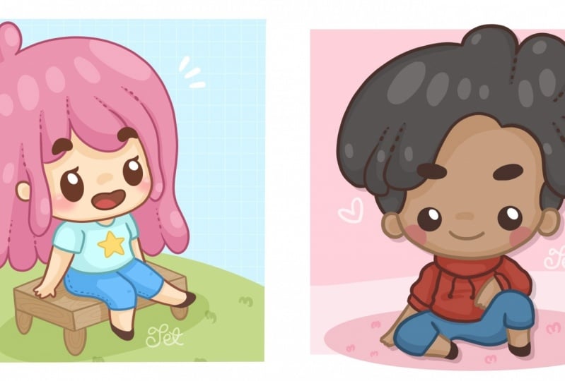 Sitting Chibis