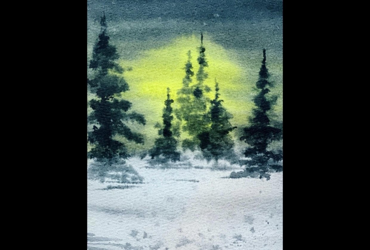 Watercolor basics: Water control - student project