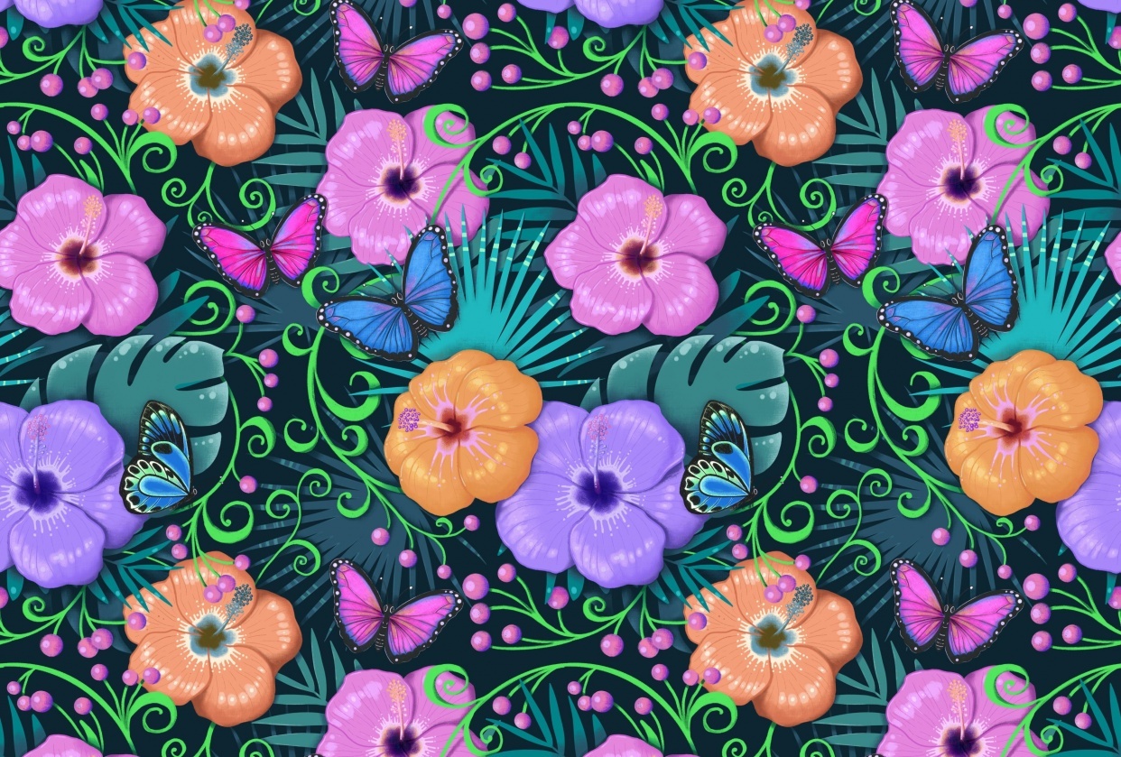 Advanced Seamless Repeat Patterns - student project