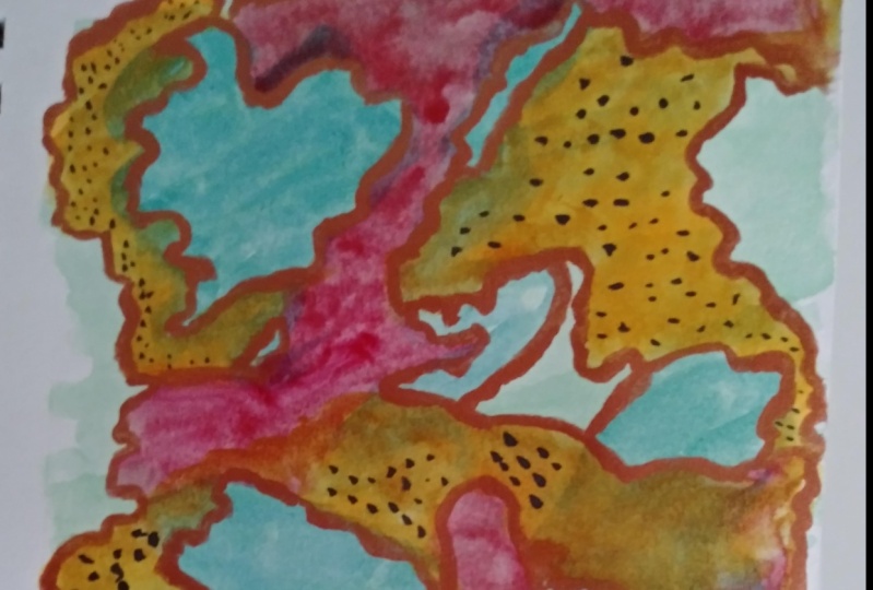 Joy in  abstract painting