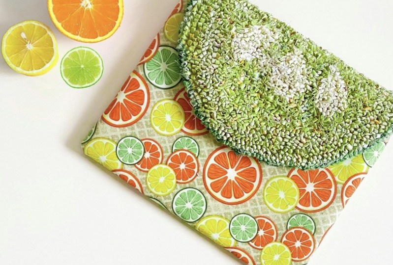 Clutch with a Citrusy Flap