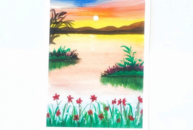 Gouache sunset