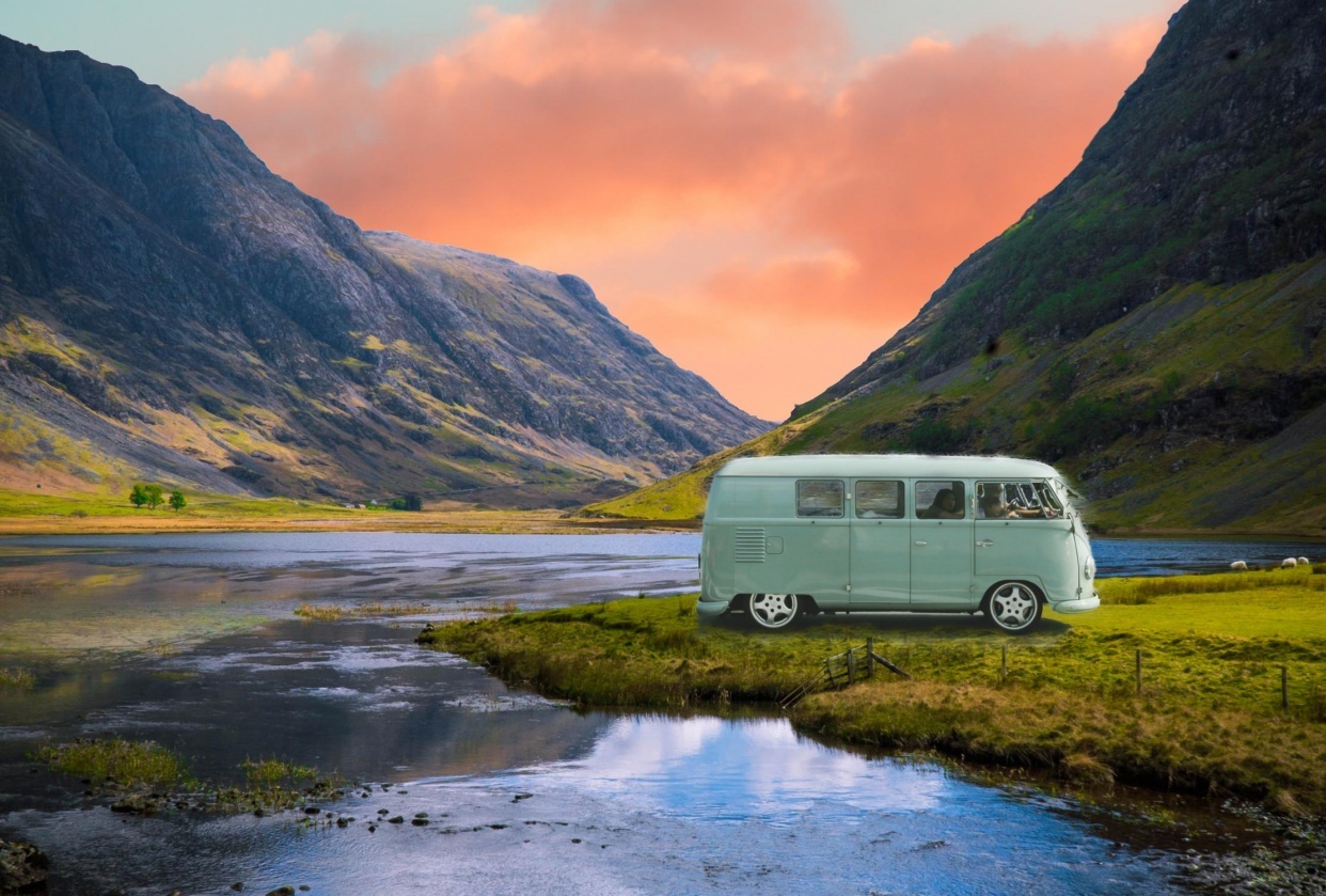 Van at the Lake - student project