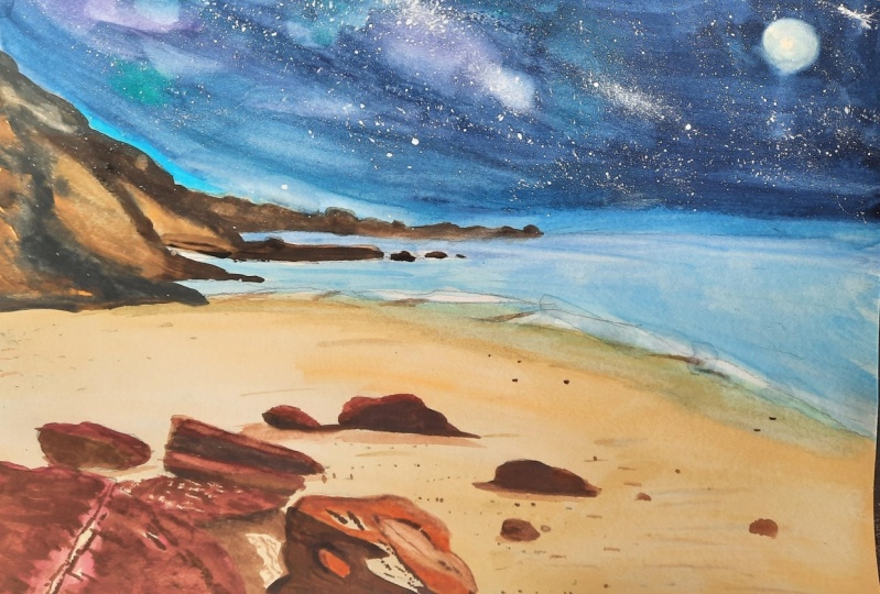 Watercolor Night Landscape Learn to Paint Vibrant Night Scenes