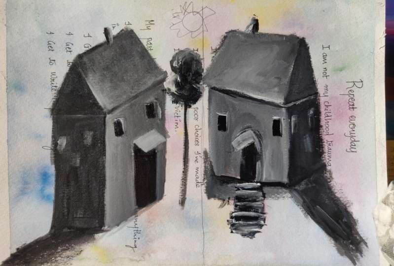 Grayscale house