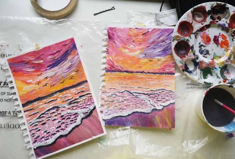 Paint date with sister