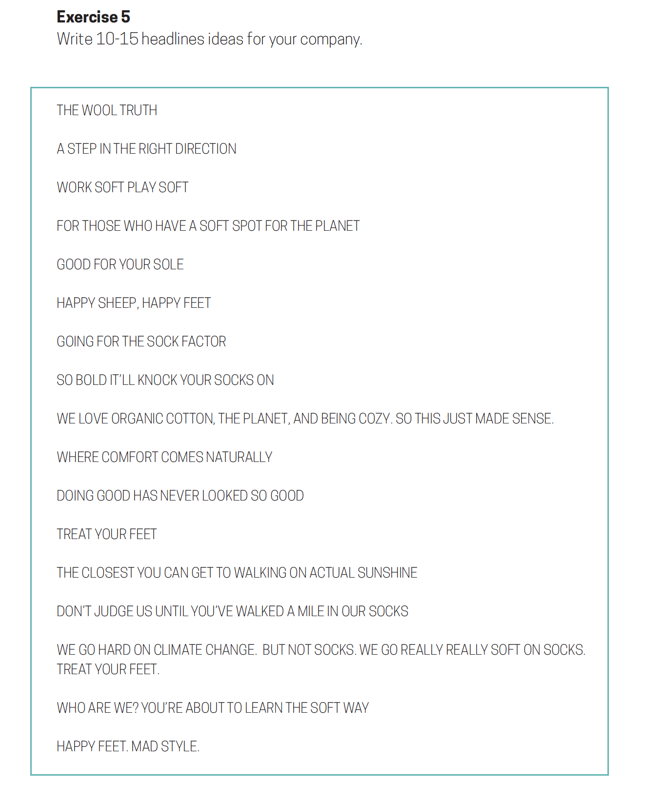 Instructor Example - Headline Examples - student project