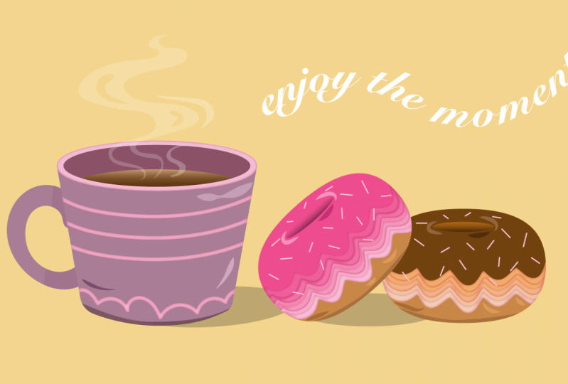 donuts with coffee