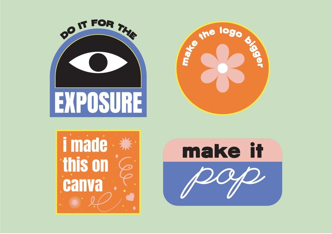 Annoying things clients say turned into animated stickers! - student project