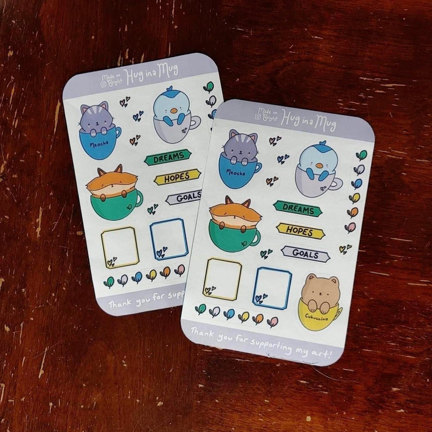 Hug in a Mug STICKERS!!! - student project