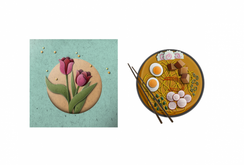 Paper Ramen & Tulips
