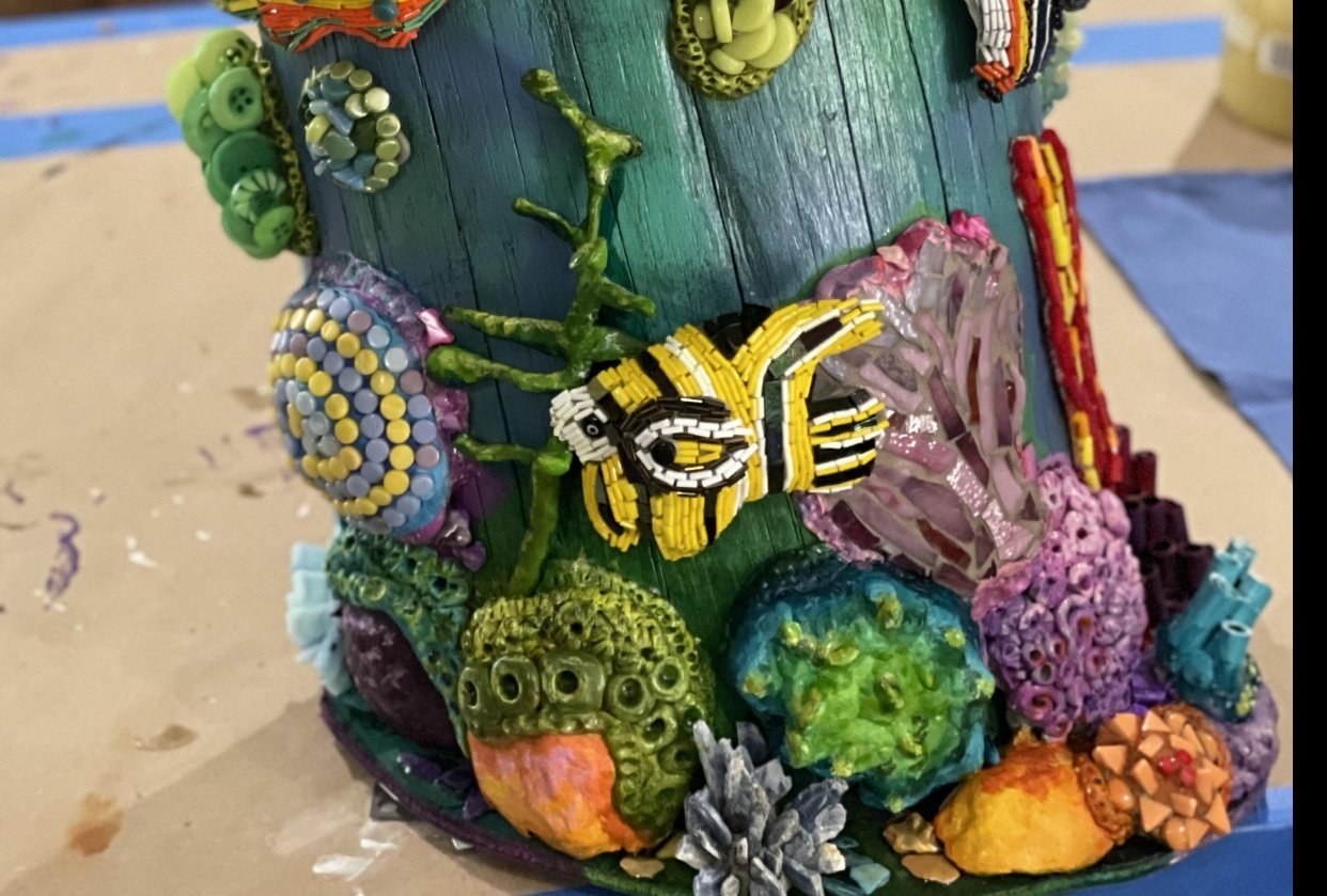 Protect our oceans for a gallery show. - student project