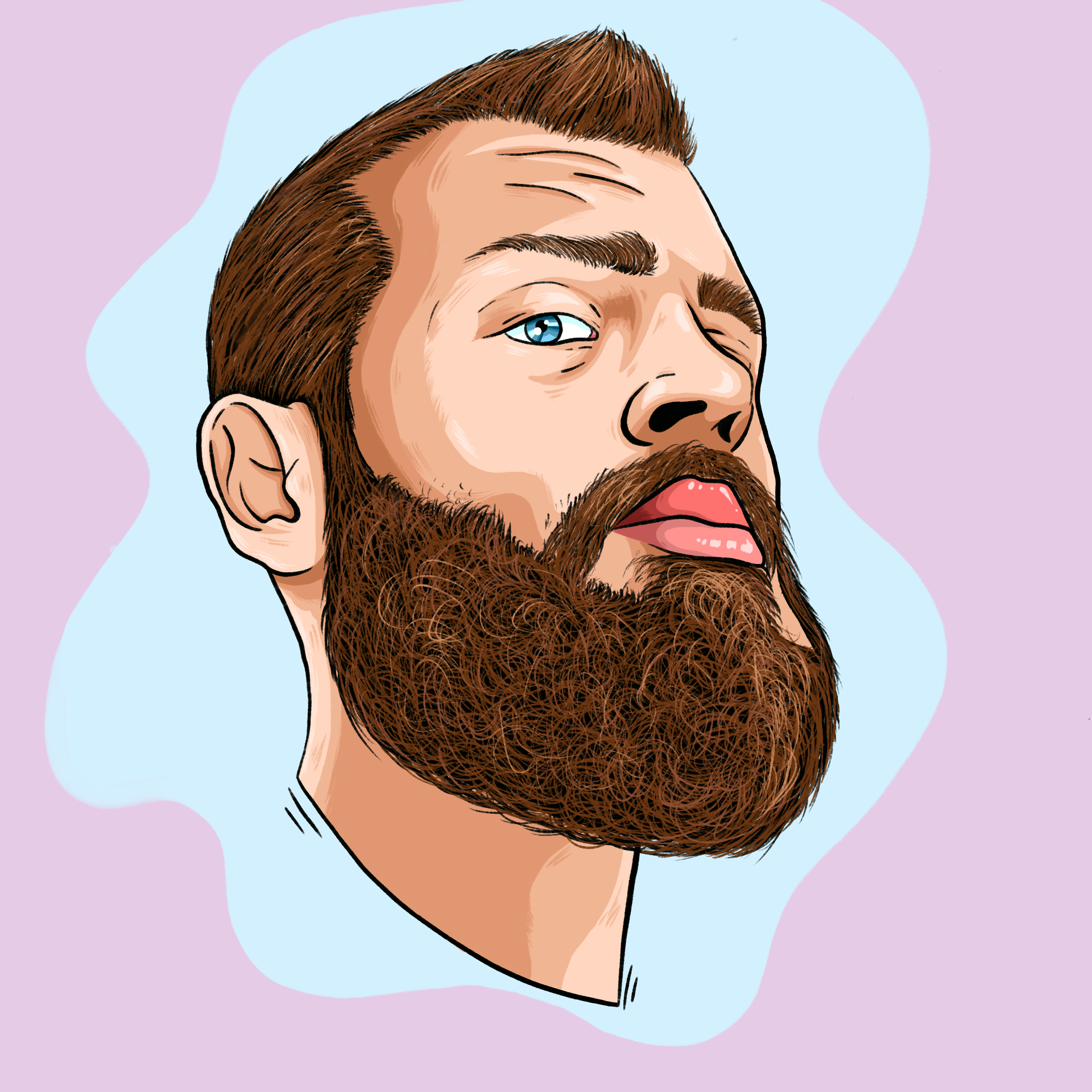 Man with beard - student project